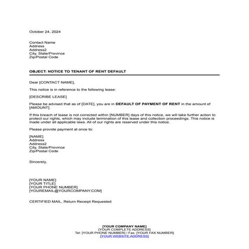 Notice To Tenant of Rent Default - Copy.doc