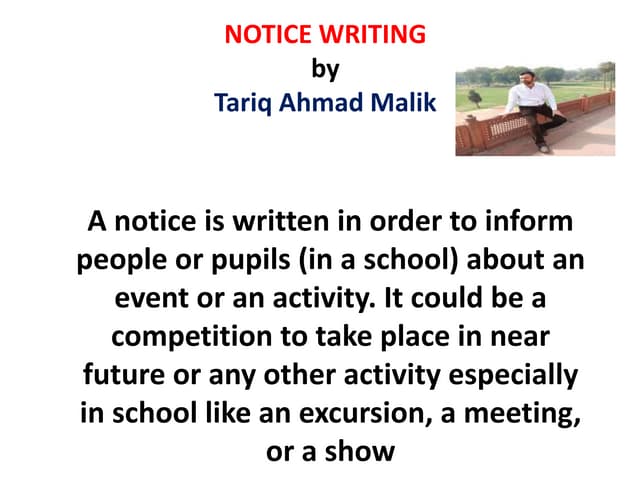 How to Write Notice | PPT