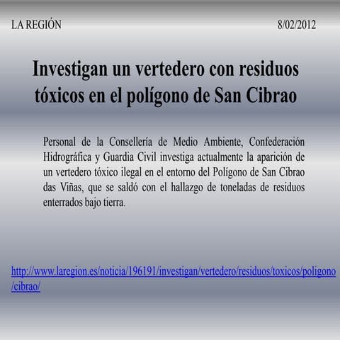 Noticia sobre el agotamiento y la destrucción de recursos