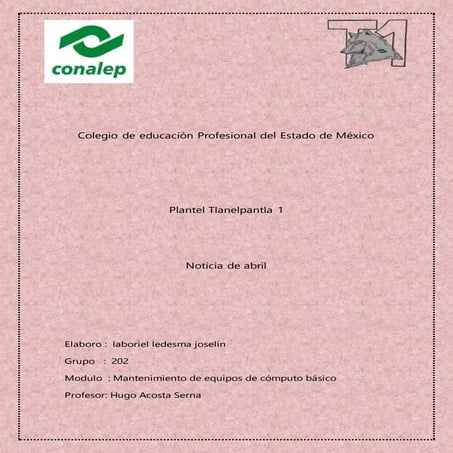 Noticia de abril
