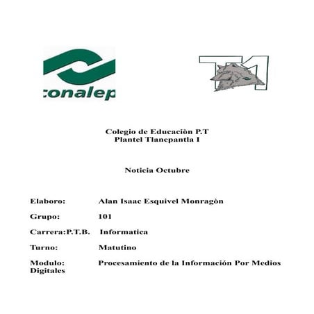 Noticia de octubre