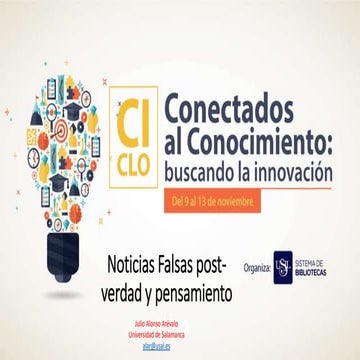 Noticias falsas, postverdad y pensamiento crítico | PPTX
