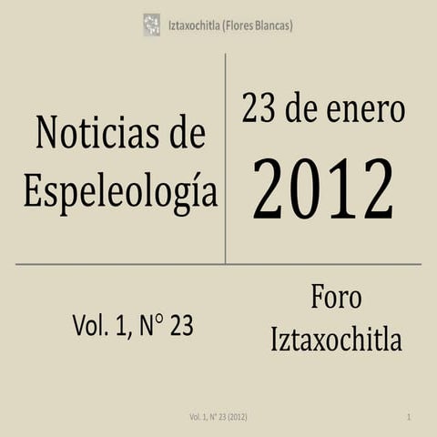 Noticias de espeleología 20120123