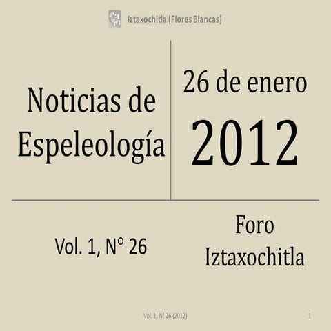 Noticias de espeleología 20120126