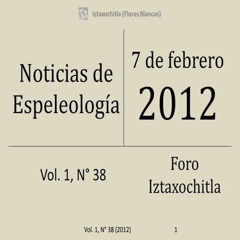 Noticias de espeleología 20120207