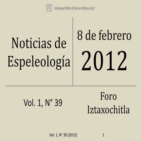 Noticias de espeleología 20120208