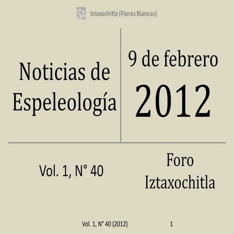 Noticias de espeleología 20120209