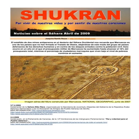 Noticias Sahara Abril 2009
