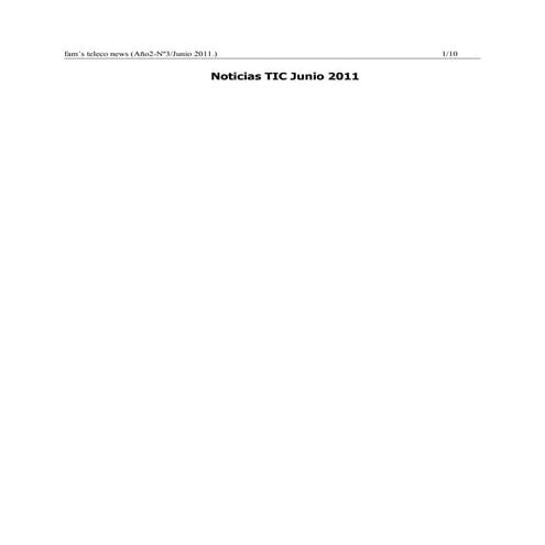Noticias TIC junio 2011