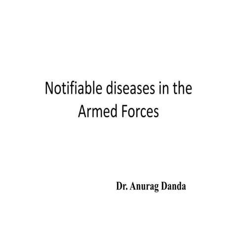 Notifiable diseases in the armed forces
