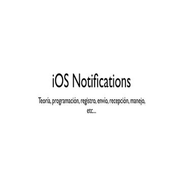 iOS Notifications