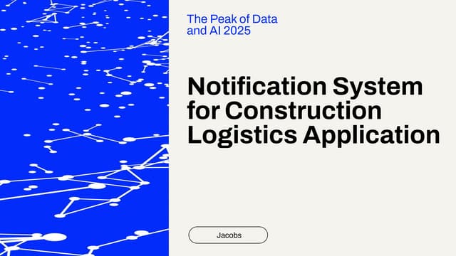 Notification System for Construction Logistics Application