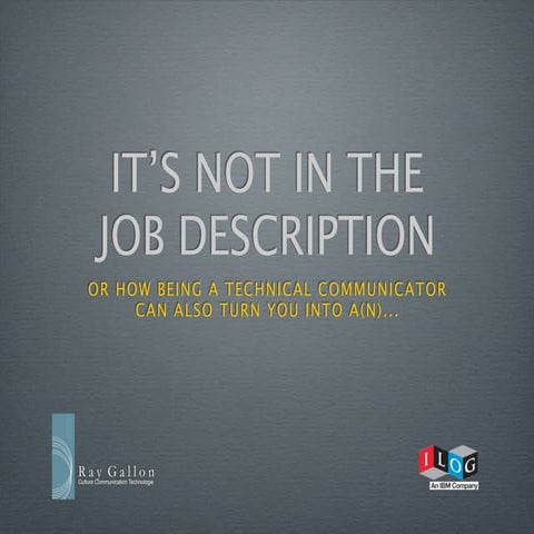 It's Not in the Job Description