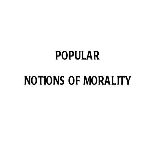 Notions of morality