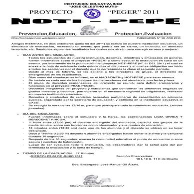 Noti pepe 18 2011 resultado simulacro