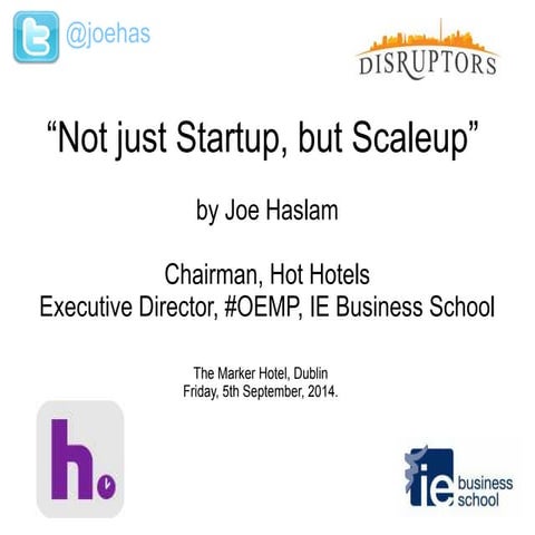 Not Just Startup, But Scaleup