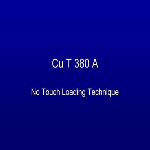 No touch loading technique