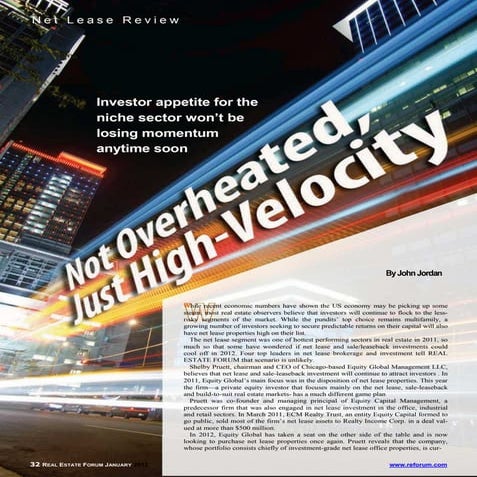 Net Lease...Not an Overheated Market