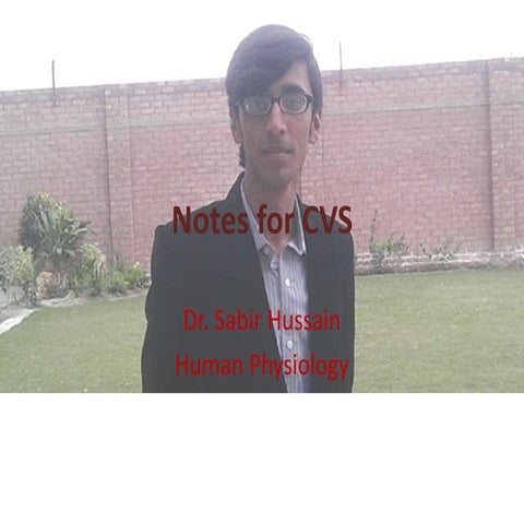 Dr. Sabir Hussain---CVS Notes