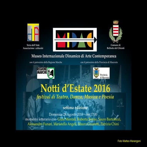 Notti d'estate 2016 - second literary moment