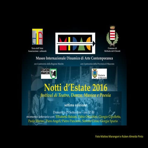Notti d'estate 2016   Literary Moment of September