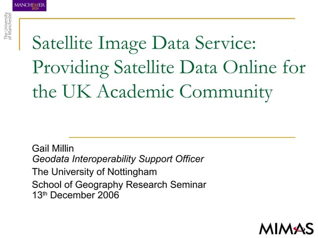 Satellite Image Data Service