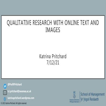 Qualitative research with online text and images