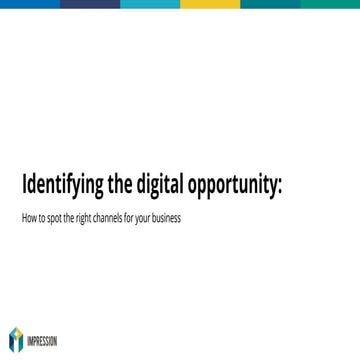Identifying the digital opportunity: 