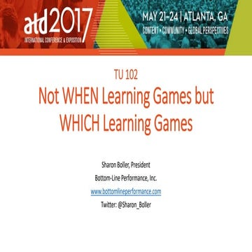 Not WHEN Games but WHICH Learning Games