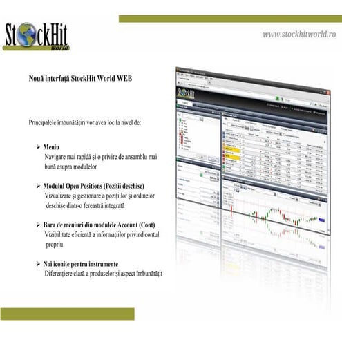 Noua interfata StockHit World WEB