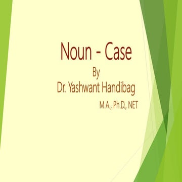 Types of Case of a Noun
