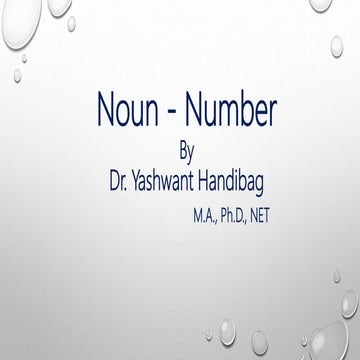 Noun - Number
