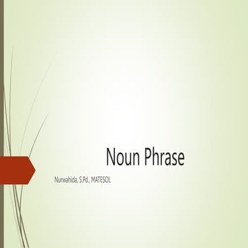 Understanding noun phrase: definition and types