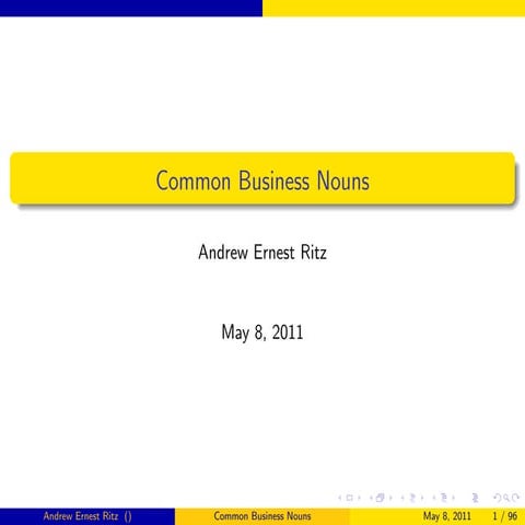 Common Business Nouns