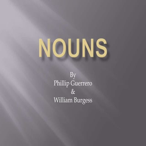 Presentation of nouns | PPT