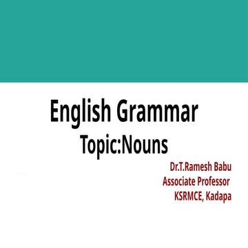 NOUNS- Classification of Nouns & Gender.pptx