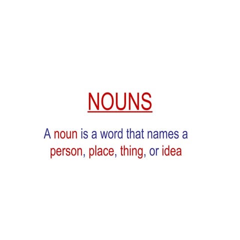 Nouns and pronouns