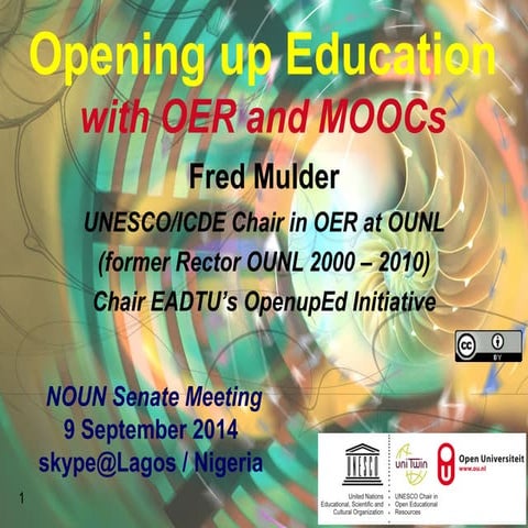 Opening Up Education with OER and MOOCs