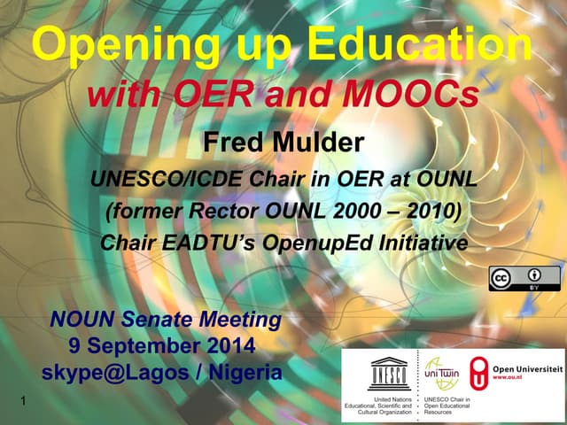Opening Up Education with OER and MOOCs
