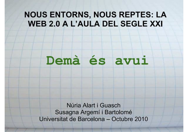 Nous reptes a la web 20