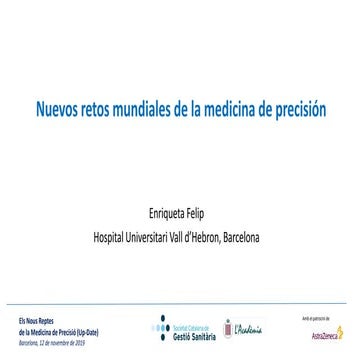 Nous reptes de la Medicina de Precisió