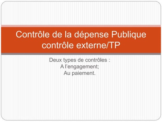 Controle de la depense publique ANASS TIZNIT