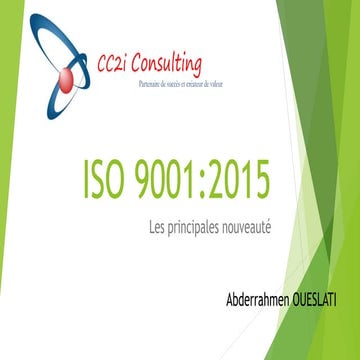 Les exigences de la norme iso 9001 version 2015 | PPTX