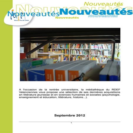 Nouveautés Valenciennes