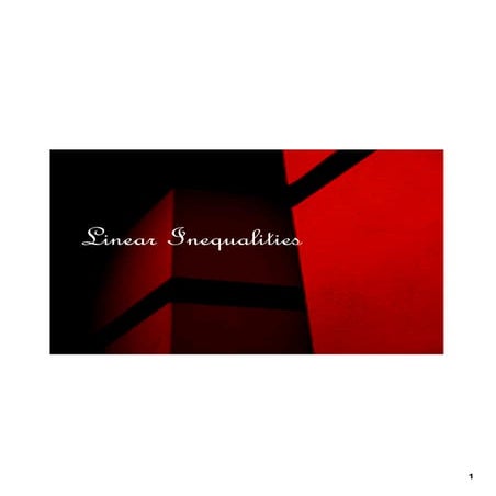 Nov. 13 Linear Inequalities