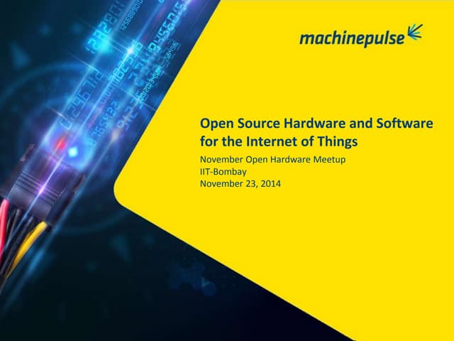 MachinePulse at the November Open Hardware Meetup, Mumbai 2014