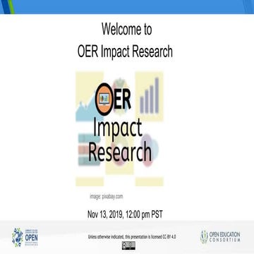 CCCOER Presents: OER Impact Research