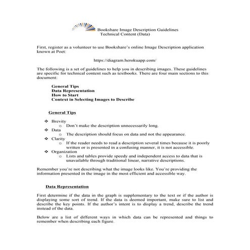 Image Description Guidelines