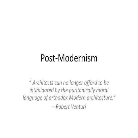 Post Modern Architecture