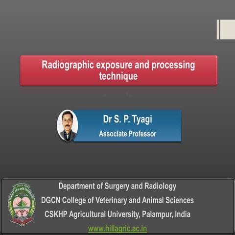 Nov 2013 radiographic exposure and processing technique sp tyagi